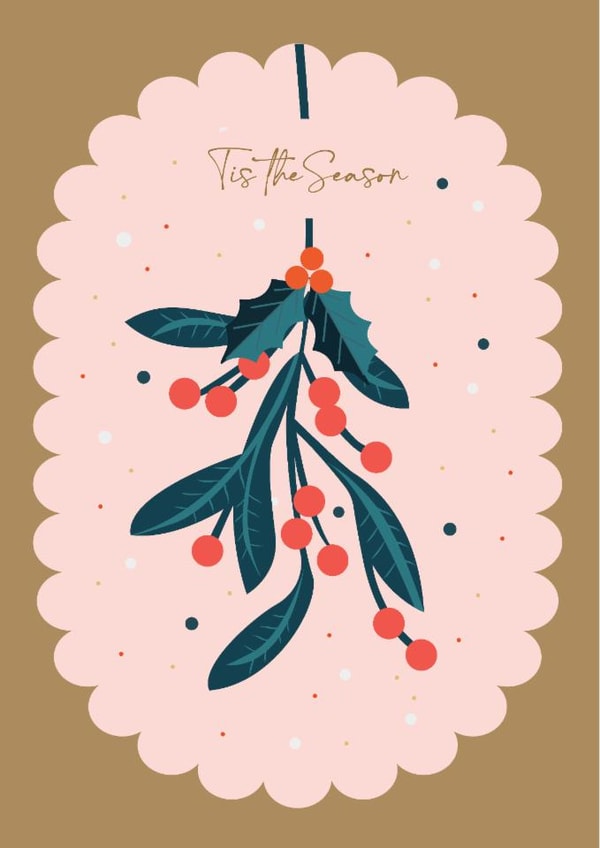 Tis the Season Christmas card created by two two one design
