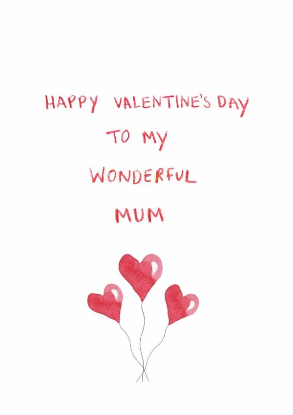 Cute Valentine’s Day Card - For Mum created by HCD Illustration