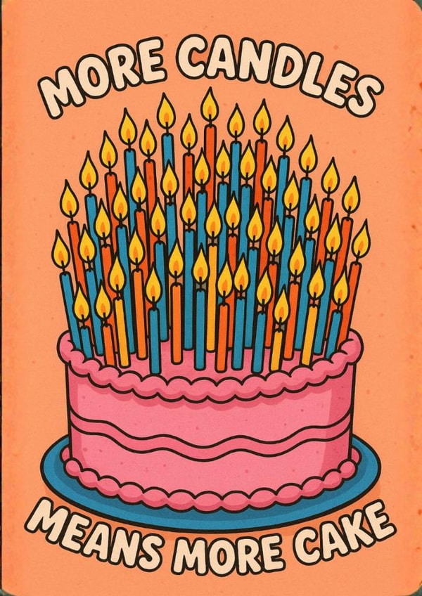 Fun Birthday Card Funny For Her Cartoon created by Astrid Cooper