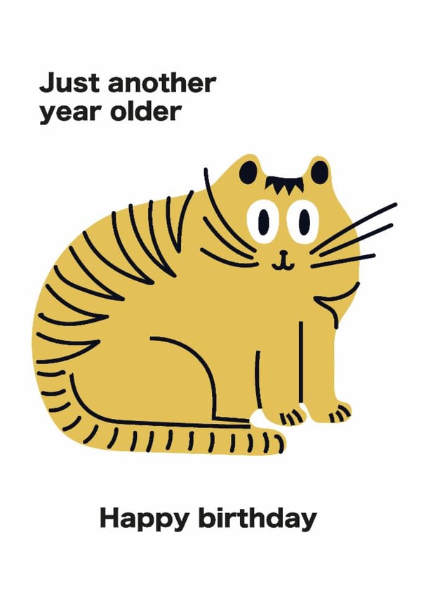 Cute Birthday Card - Just Another Year Older created by Liina Lember