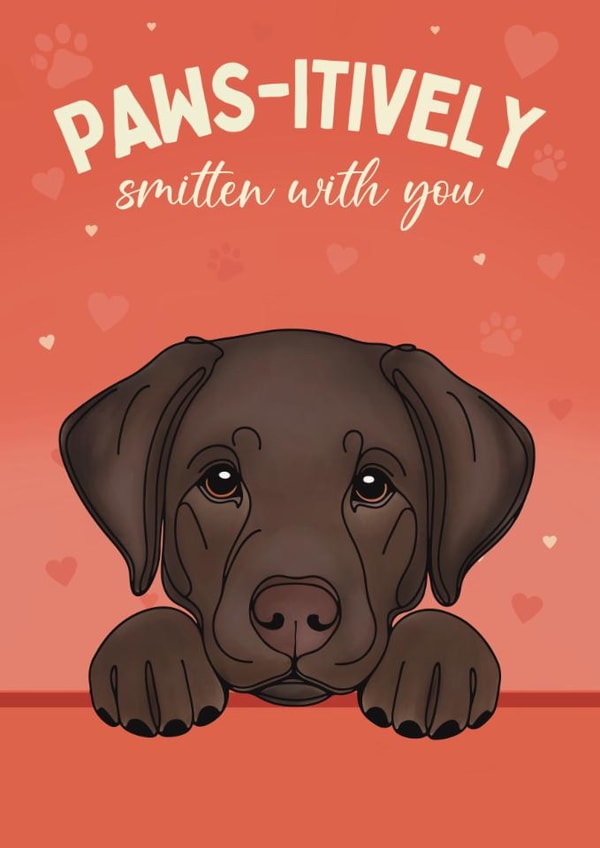 Cute Valentine's Day Card - From The Dog - Labrador created by Choo Choo 