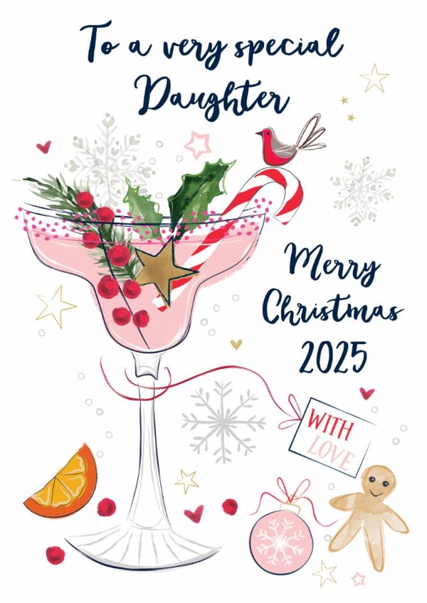 Traditional Christmas Card - For Daughter - 2025 created by Katie Phythian Design