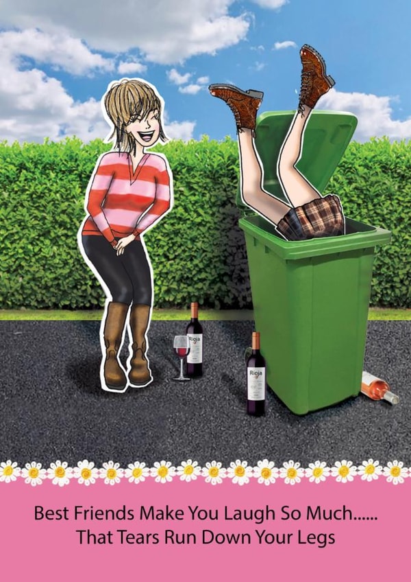 Funny birthday and all round greetings card for friend created by Bizzie Lizzie