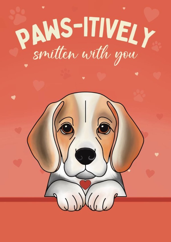 Cute Valentine's Day Card - From The Dog - Beagle created by Choo Choo 