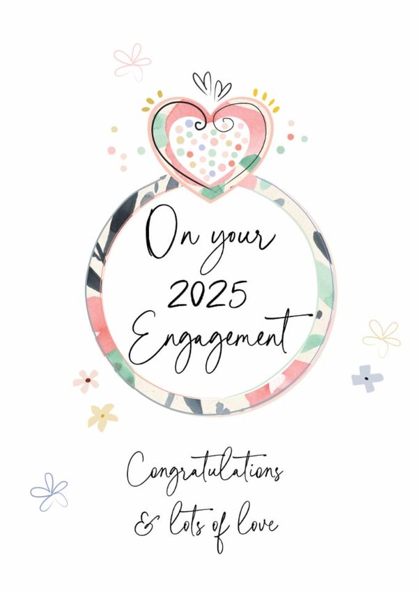 Traditional Engagement Card - 2025 Engagement - Ring created by Katie Phythian Design