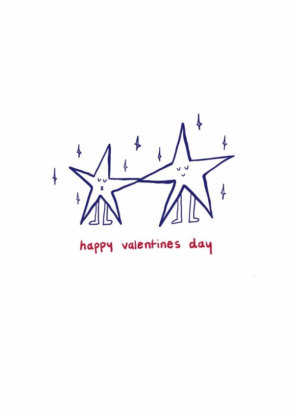 cute star valentines day card created by Amelia Katharine