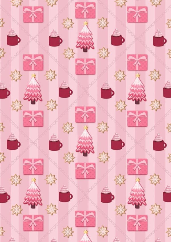 Cute Pink Festive Christmas Card for Friends created by Hswdesigns 