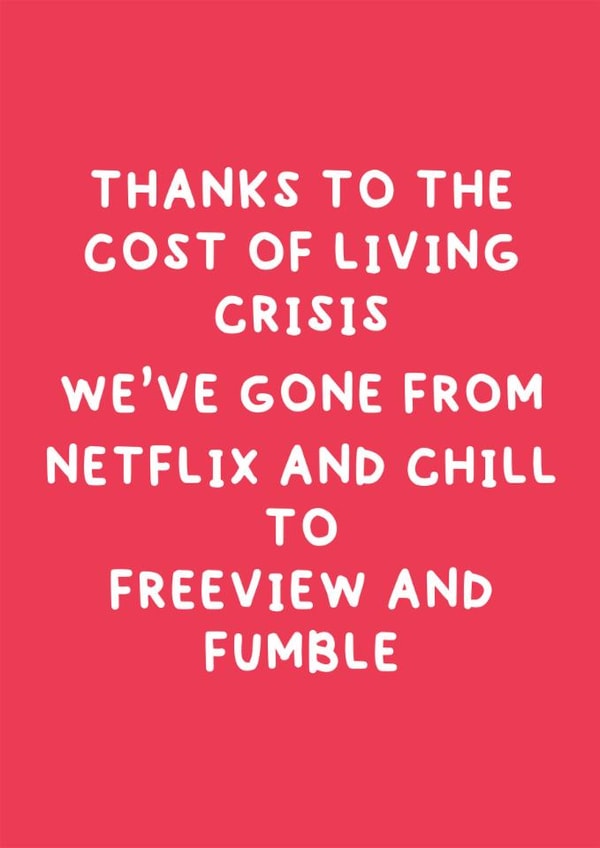 Funny Valentine's Day Card - Cost Of Living created by Stuck Shop Gifts