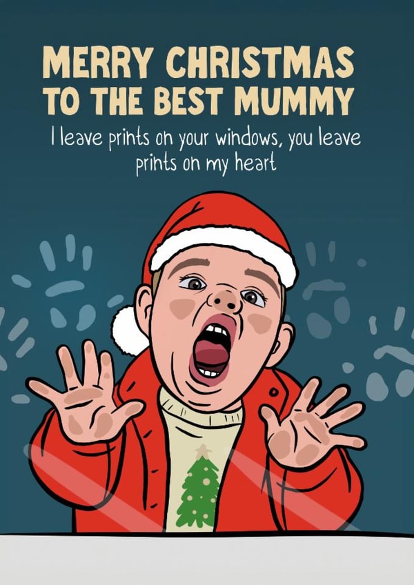 Funny Christmas Card - For Mummy - Window Prints created by Woody's Design