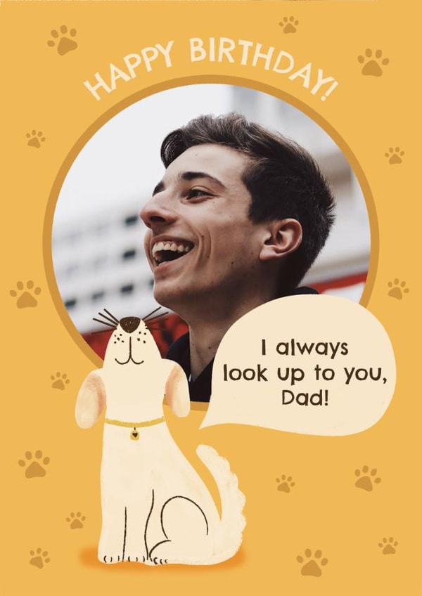 Cute Birthday Card β To Dad β From the Dog created by Zove Ahh