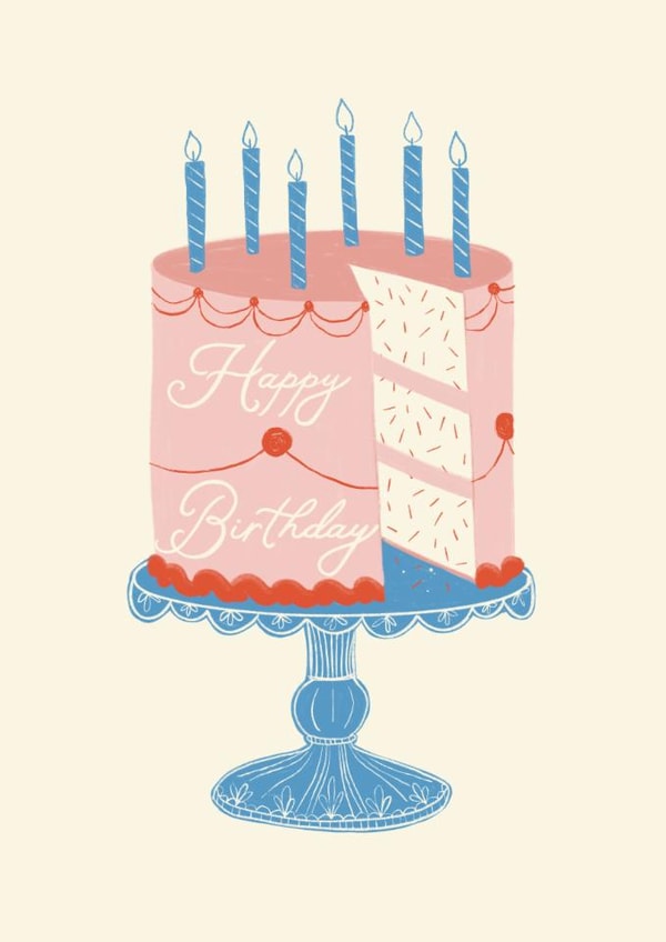 Classic Birthday Card - Pink Cake created by Mallory McAfee