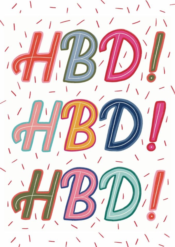 Classic Birthday Card - HBD! created by Mallory McAfee