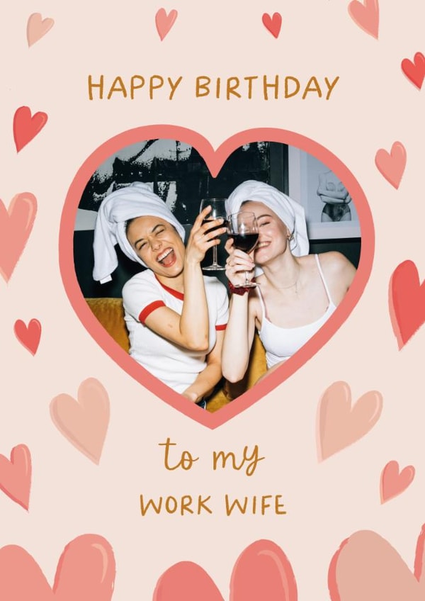 Classic Birthday Card - Work Wife - Bestie created by The Pattern Press