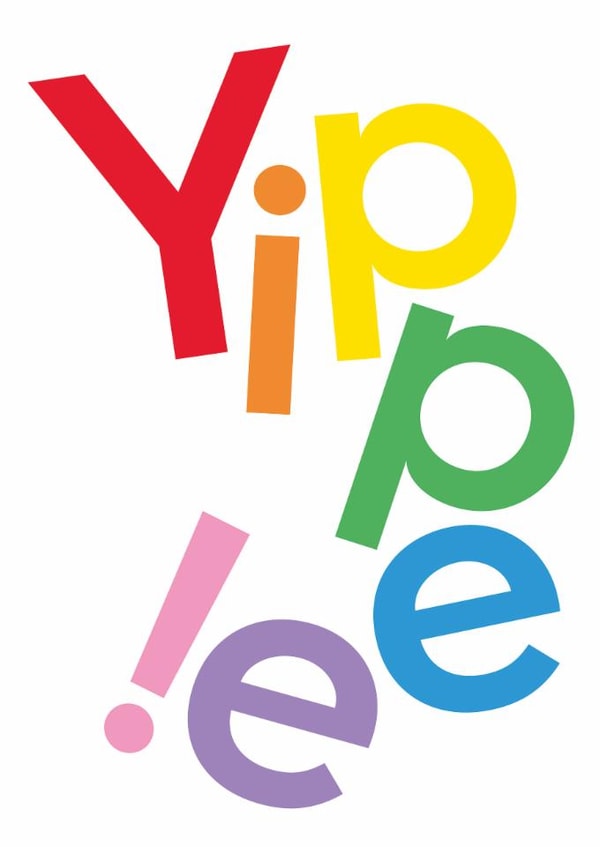 Classic Congratulations Card - Yippee - Rainbow Typography created by Holly Hall