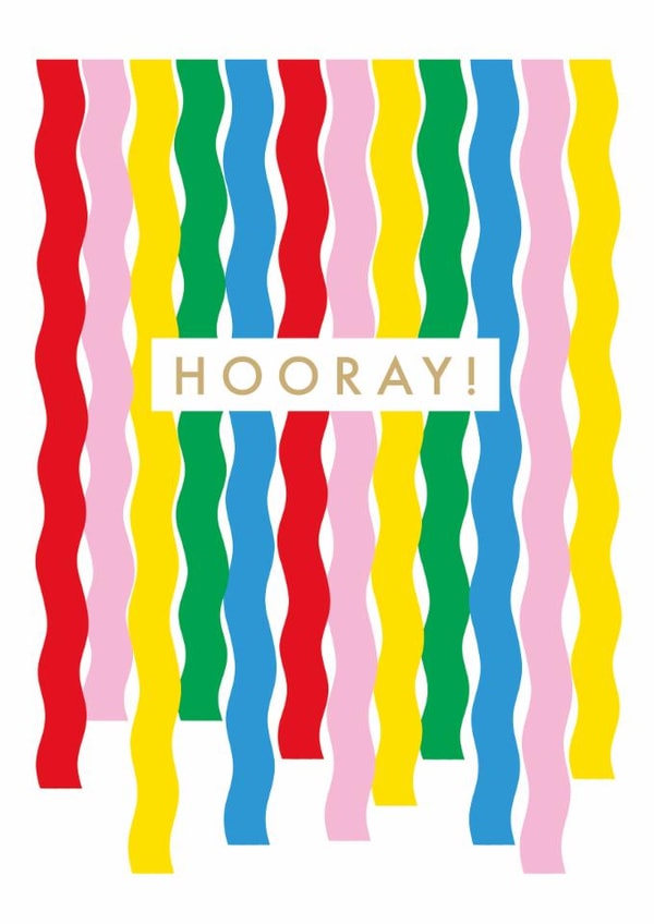 Classic Birthday/Congratulations Card - Rainbow Streamers created by Holly Hall