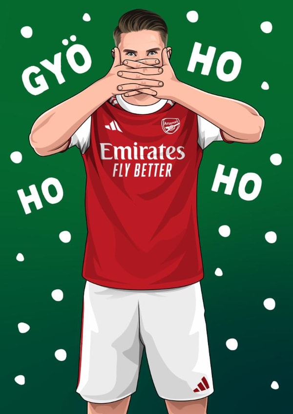 Fun Christmas Card - Viktor Gyokeres - Arsenal created by All Things Banter