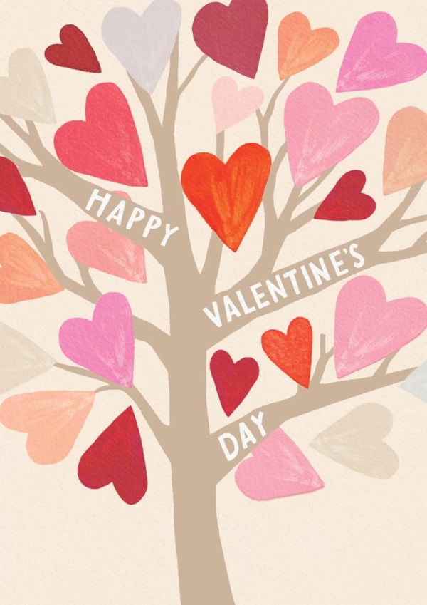 Classic Valentine's Day Card - Hearts - Tree created by Louise Tiler