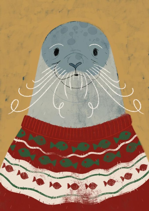 Cute Father Sealmas Christmas card created by Jennifer Kirkham