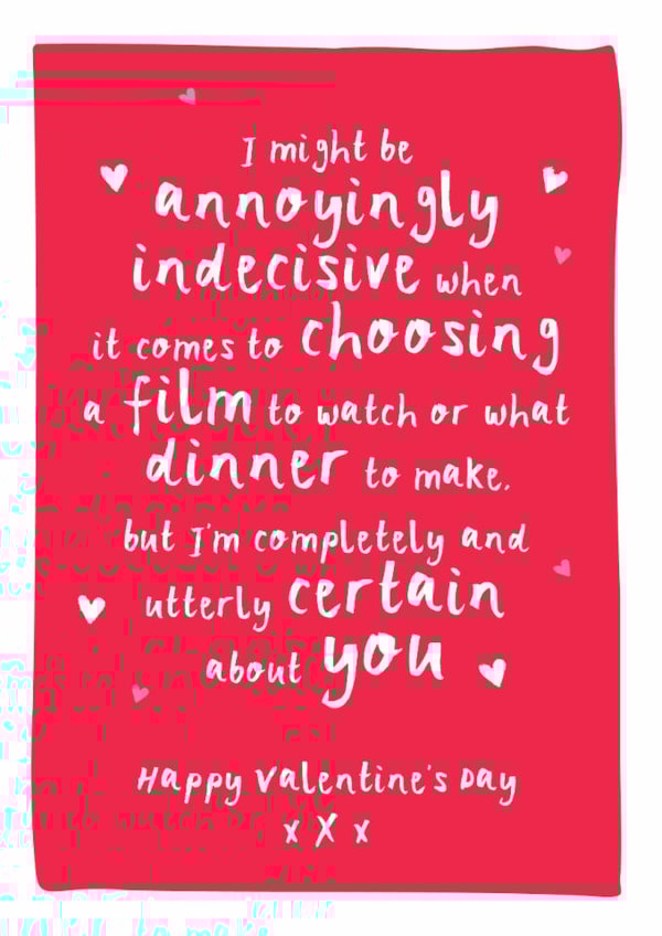 Classic Valentine's Day Card - Certain About You created by Bow & Bell