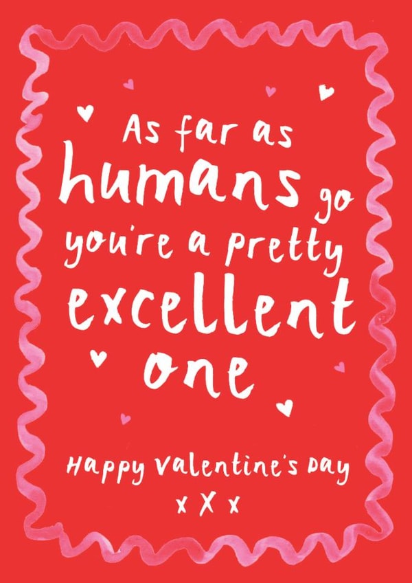 Cute Valentine's Day Card - From The Dog/From The Cat - Excellent Human created by Bow & Bell