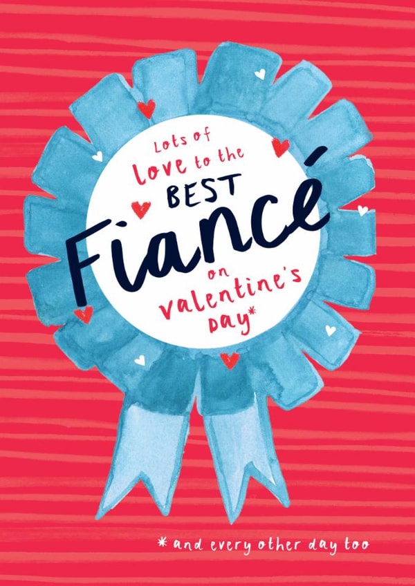 Heartfelt Valentine's Day Card - For Fiancé - Rosette created by Bow & Bell