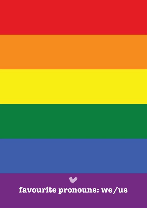Pronoun LGBTQ+ - Card to Celebrate the perfect Valentine's Day created by Hello Sausage