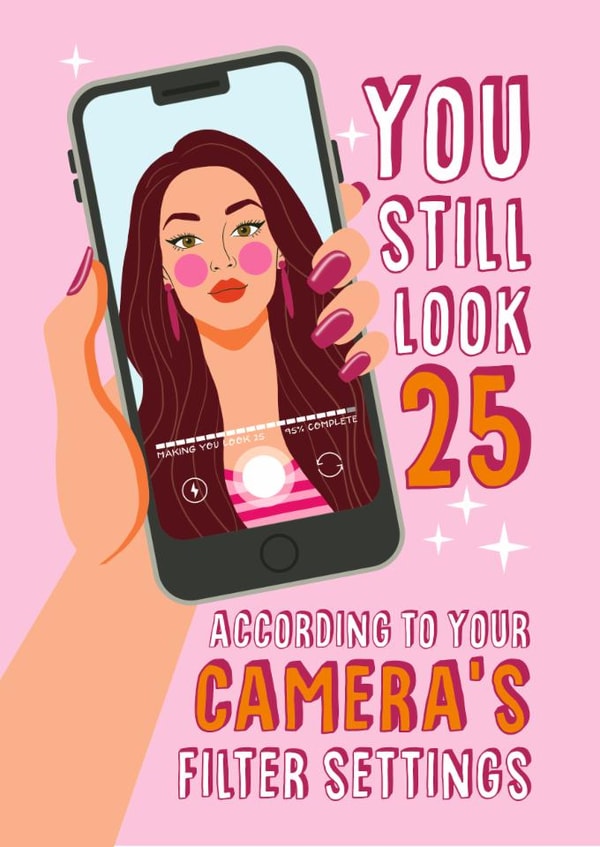 Cheeky Birthday Card - Camera Filter Settings created by Atwood & Atwood