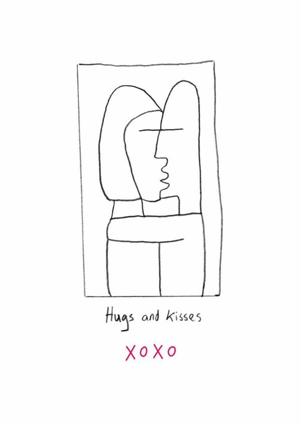 Hugs and kisses Valentine's card created by Happy Street