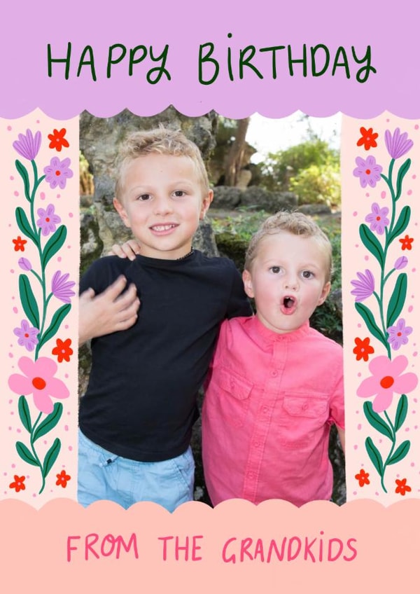 Pretty Birthday Card - From The Grandkids created by Carla Ellis