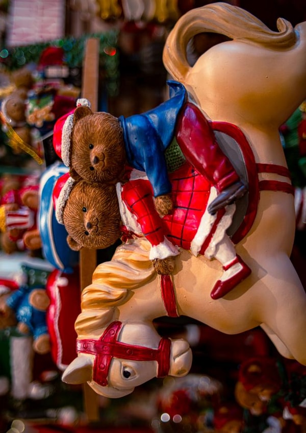 Cute Bear Couple Riding a Horse to Christmas Day created by Kieron Thomson-Turnage