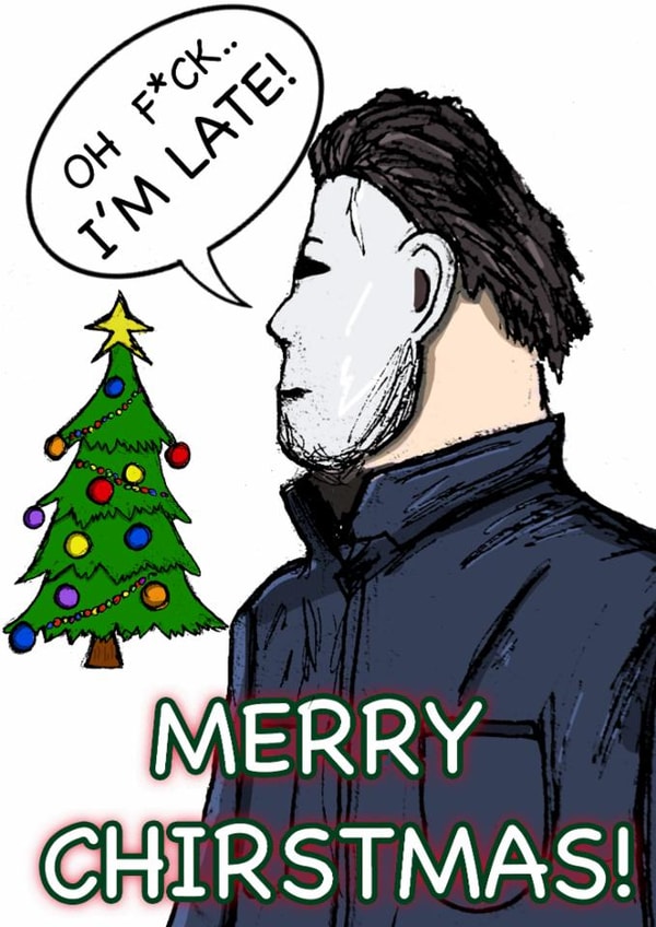 Funny Christmas 'Halloween' card for friends and family created by Oliver Morris