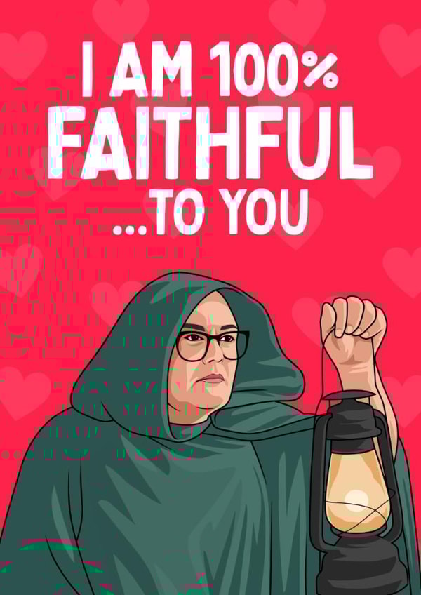 Funny Anniversary Card - Alan Carr - 100% Faithful created by Sundiva Designs