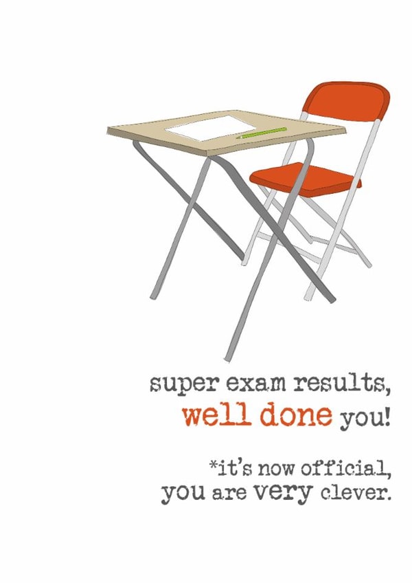 Classic Exam Results Card - Officially Clever created by Dandelion Stationery