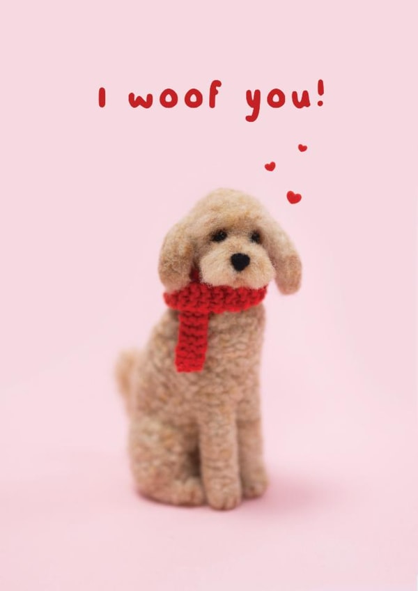 Cute Valentine's Day Card - I Woof You created by Lemon and Sugar