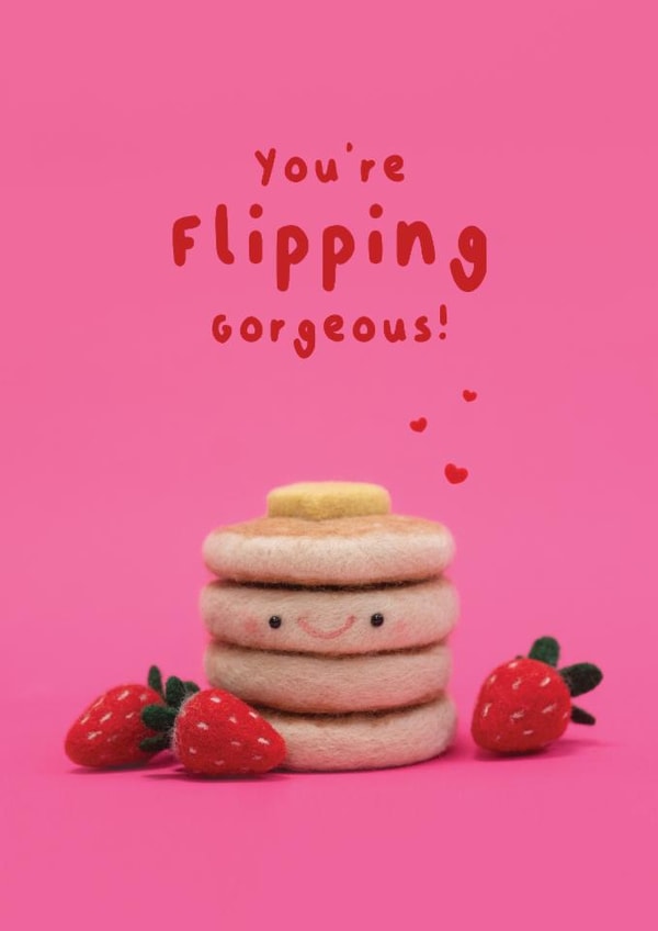 Cute Valentine's Day Card - Pancakes - Flipping Gorgeous created by Lemon and Sugar