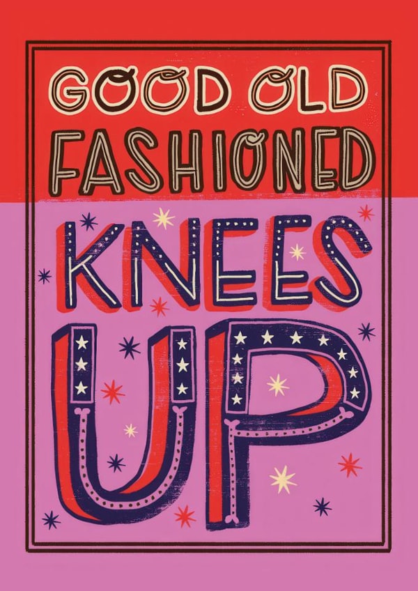 Classic Birthday Card - Good Old Fashioned Knees Up created by Ohh Deer