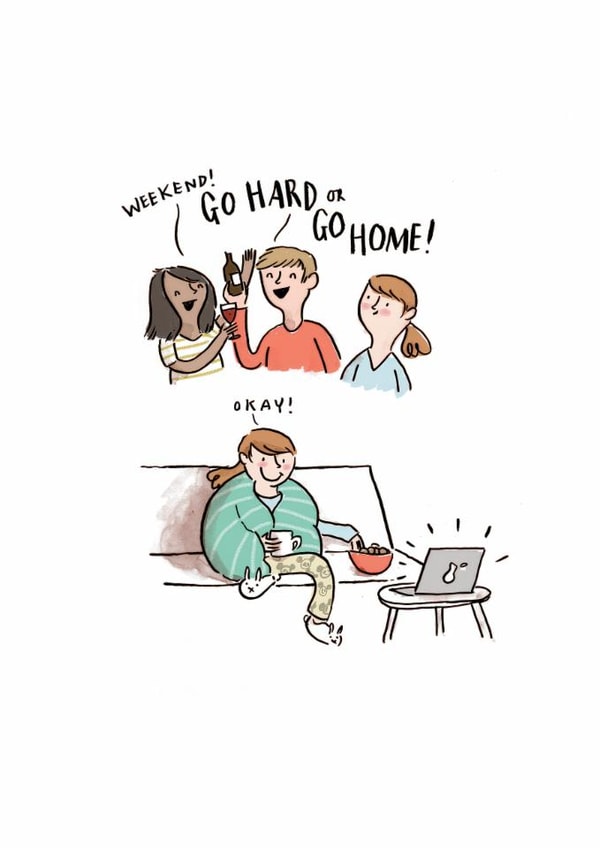 Funny Birthday Card - Go Hard Or Go Home created by Ohh Deer