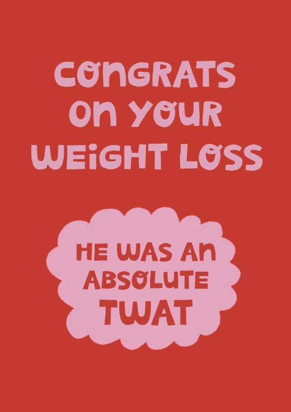 Funny Valentine's Day Card - Breakup - Absolute Twat created by Giddy Kipper
