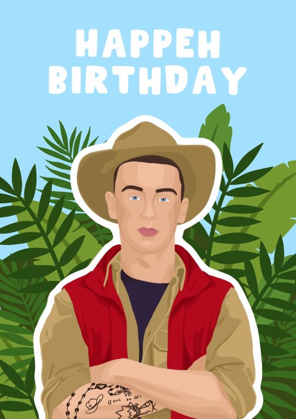 Funny Birthday Card - Aitch created by Pink Peach Cards