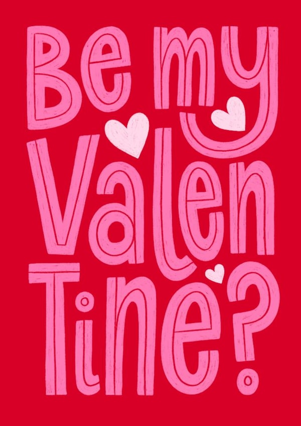 Classic Valentine's Day Card - Be Mine created by Alice Griffiths Illustration