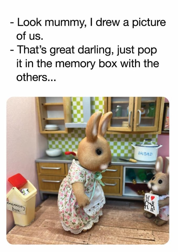 Funny Birthday Card  – Memory Box Drawing - Mothers Day created by Brainbox Candy