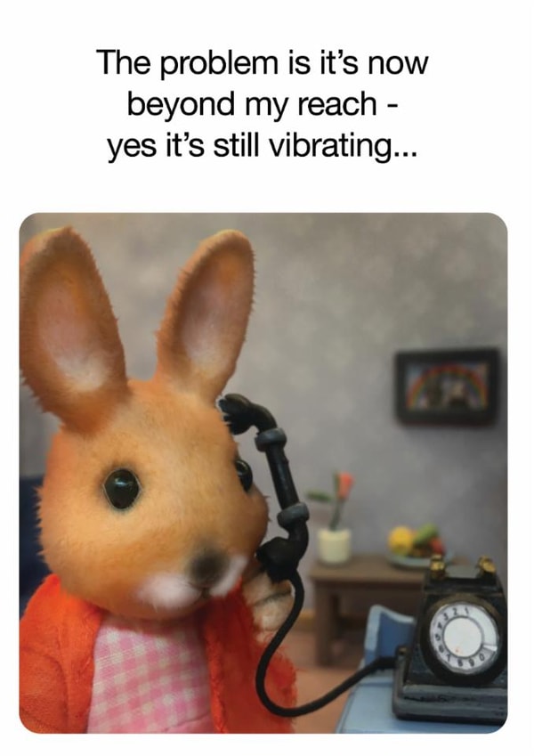 Funny Birthday Card – Beyond My Reach - Vibrator created by Brainbox Candy