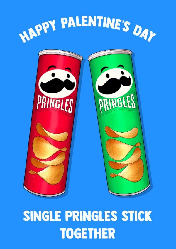 Fun Valentine's Day Card - Single Pringle - Palentine's Day created by Poppy & Mabel