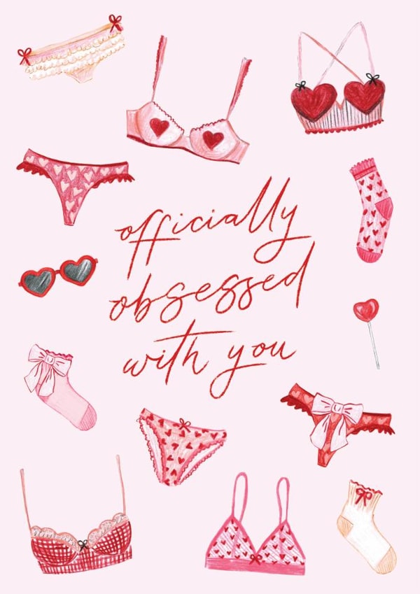 Cheeky Valentine's Day Cad - Officially Obsessed With You - Knickers created by Making Meadows Ltd