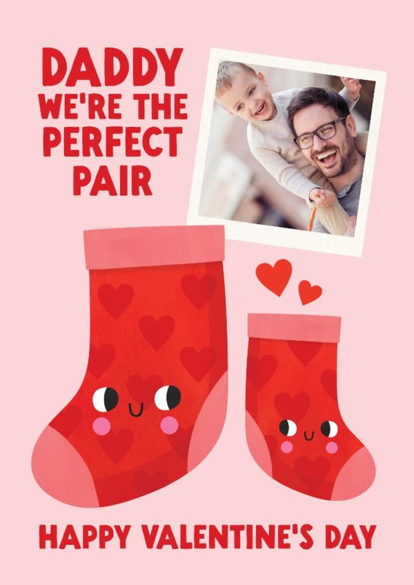 Cute Valentine's Day Card - For Daddy - Perfect Pair created by Lemon and Sugar 