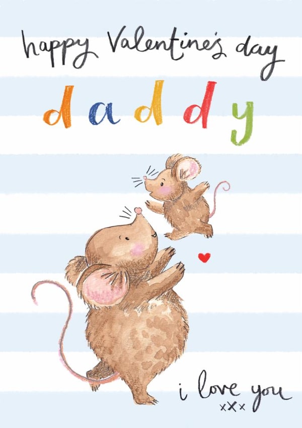 Cute Valentine's Day Card - From The Kids - For Daddy created by Making Meadows Ltd
