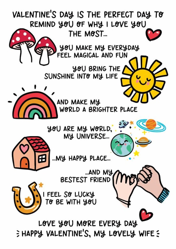 Cute Valentine’s Day Card for Wife – Sweet  & Meaningful created by Lyndsay Moon