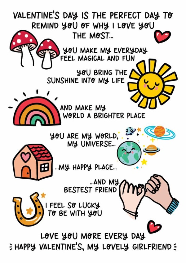 Cute Valentine’s Day Card for Girlfriend – Sweet  & Meaningful created by Lyndsay Moon