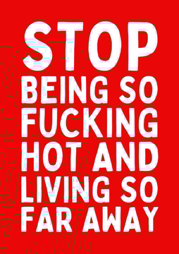 Funny Valentine's Day/Anniversary Card - LDR - Living So Far Away created by Sundiva Designs