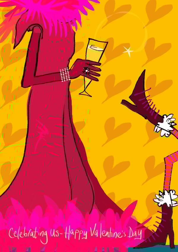 VDAYCOMP Celebrating us - Happy Valentine's Day created by Higgledy Ink Illustration
